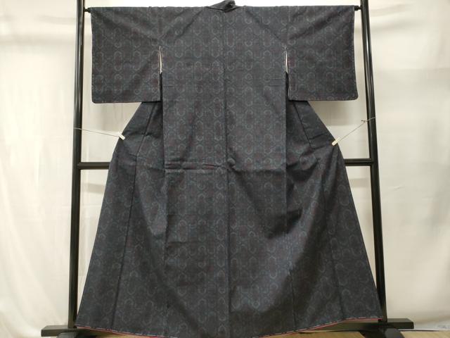 平和屋着物■上質な紬 網目花文 正絹 逸品 CABL3501ev