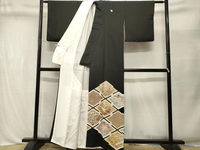 平和屋着物■十日町友禅作家 龍谷 黒留袖 松竹梅宝尽し文 松皮菱飛鶴鳳凰花文 金銀彩 正絹 逸品 CABL3516ev