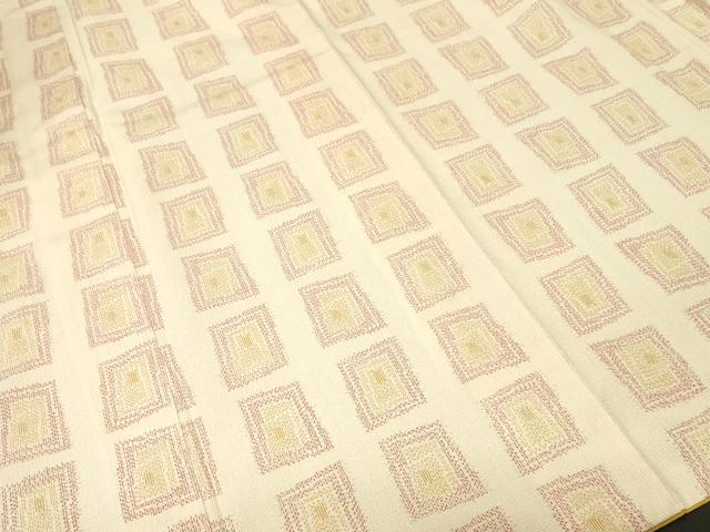 平和屋着物■上質な紬 幾何学文 正絹 逸品 CABL3519ev