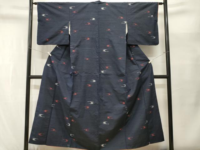 平和屋着物■上質な紬 飛鶴文 正絹 逸品 CABL3527ev