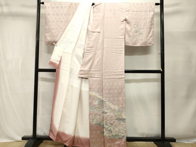 平和屋着物■訪問着 飛鶴御所解文 暈し染め 正絹 逸品 CABL3529ev