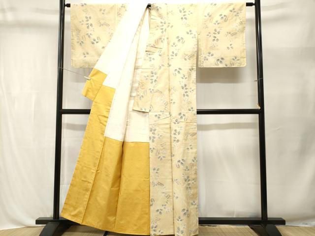 平和屋着物■上質な紬 枝葉文 正絹 逸品 CABL3546ev