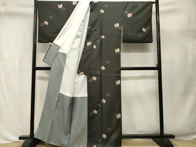 平和屋着物■小紋 源氏香 椿 洗える着物 CABL3565ev