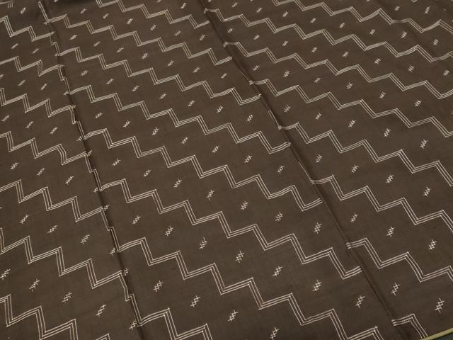 平和屋着物■上質な紬 絣文様 正絹 逸品 CABL3588ev