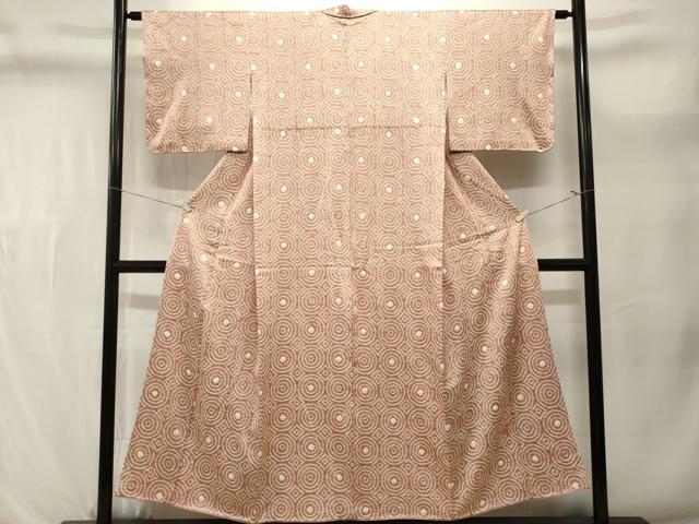 平和屋着物■上質な小紋 総刺繍 抽象文様 正絹 逸品 CABL3612ev