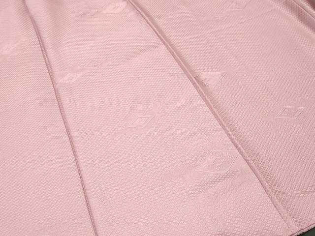 平和屋着物■上質な色無地 鹿の子菱花地紋 虹色 正絹 逸品 CABL3633ev