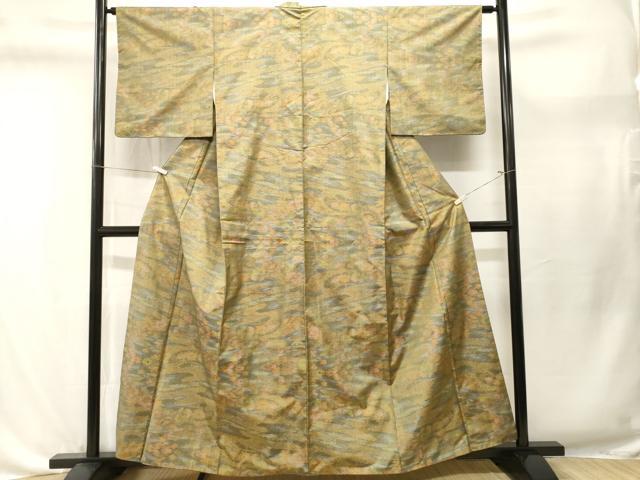 平和屋着物■本場大島紬 7マルキ エ霞花文 正絹 逸品 CABL3637ev
