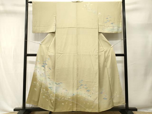 平和屋着物■訪問着 作家物 浜松文 松竹梅文 暈し染め 正絹 逸品 CABL3638ev