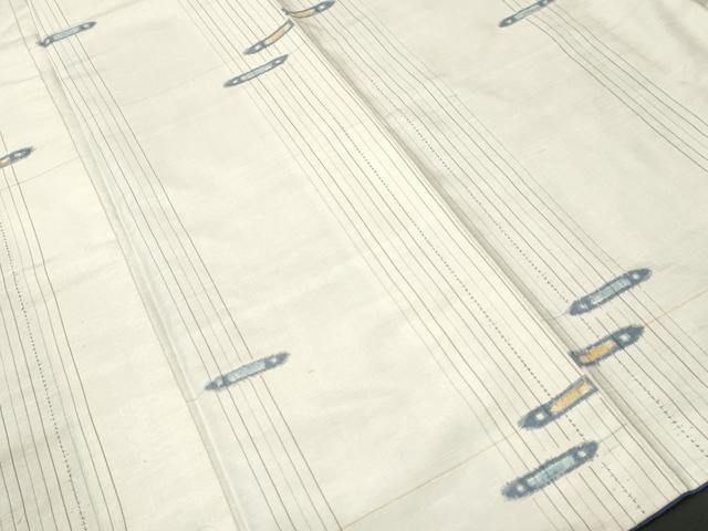 平和屋着物■上質な紬 縞 幾何学文 正絹 逸品 CABL3641ev