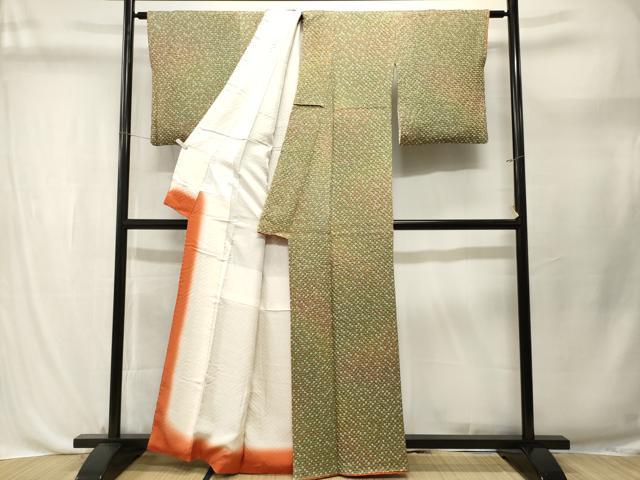 平和屋着物■上質な小紋 総絞り 霞文 暈し染め 正絹 逸品 CABL3691ev