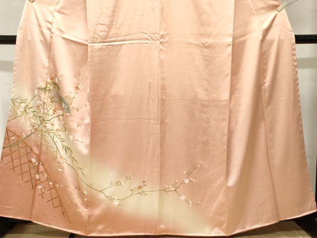 平和屋着物■訪問着 扇面籬枝梅文 暈し染め 金銀彩 正絹 逸品 CABL3703ev