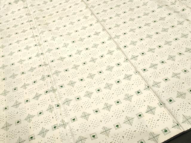 平和屋着物■上質な紬 絣文様 正絹 逸品 CABL3708ev