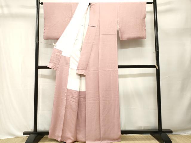 平和屋着物■京加賀友禅 百貫達雄 色無地 松竹梅花地紋 枯野色 正絹 逸品 CABL3714ev