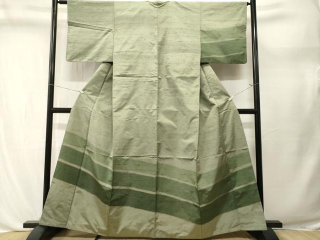 平和屋着物■訪問着 紬地 横段文 正絹 逸品 CABL3716ev