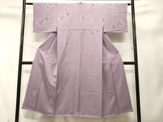 平和屋着物■上質な色無地 蔦の葉文 浅紫色 正絹 逸品 CABL3717ev