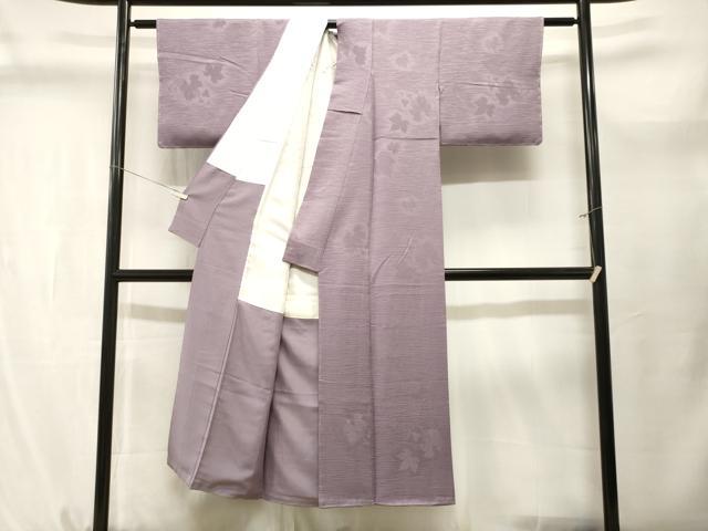 平和屋着物■上質な色無地 蔦の葉文 浅紫色 正絹 逸品 CABL3717ev