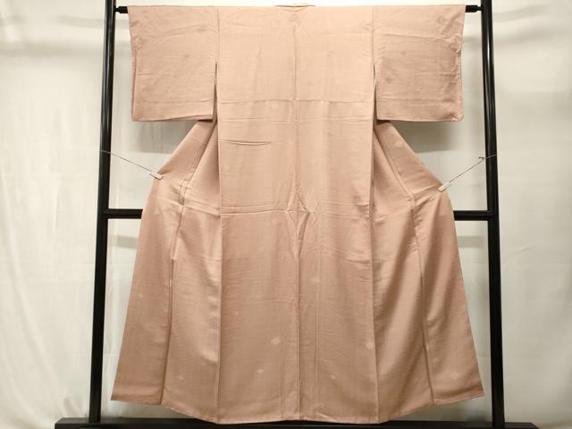 平和屋着物■上質な色無地 紗綾形菱花地紋 虹色 正絹 逸品 CABL3721ev