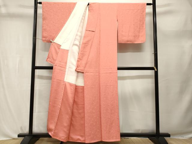 平和屋着物■上質な色無地 草花地紋 香染色 正絹 逸品 CABL3723ev