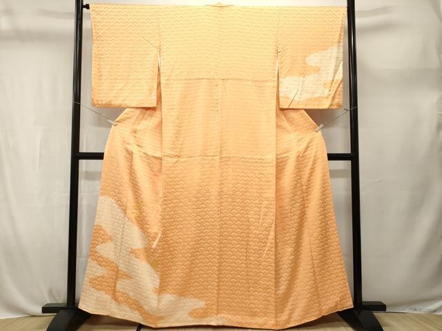 平和屋着物■訪問着 刺繍 絞り 青海波地紋 正絹 逸品 CABL3731ev