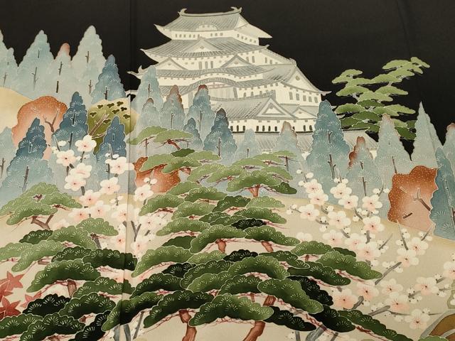 平和屋着物■本加賀友禅作家 北村比呂志 黒留袖 御所解文 正絹 逸品 CABL3747ev