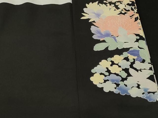平和屋着物■豪華黒留袖 作家物 乱菊 枝梅花文 金彩 正絹 逸品 CABL3759ev