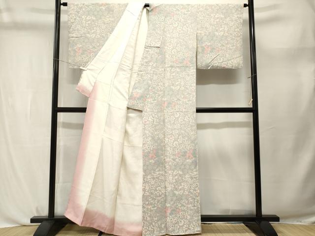 平和屋着物■上質な小紋 辻が花 鬼しぼ縮緬 正絹 逸品 CABL3760ev
