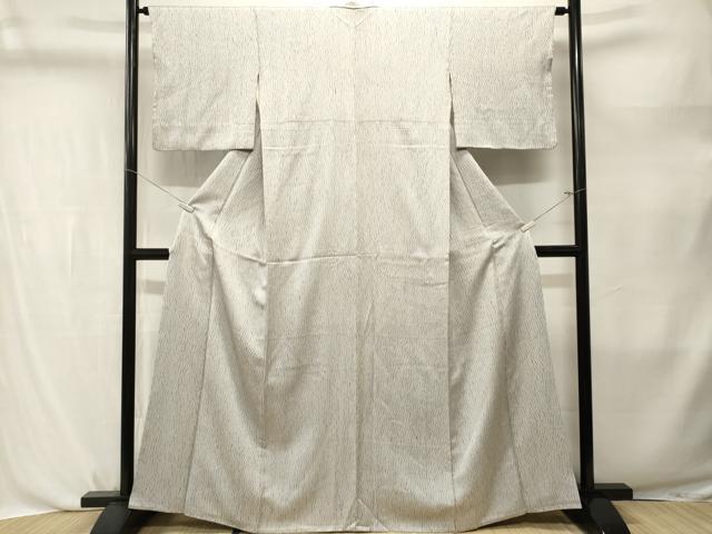 平和屋着物■上質な小紋 ふくれ織 杢目文様 正絹 逸品 CABL3770ev