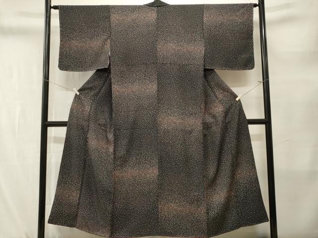 平和屋着物■上質な小紋 大庄霰 黒地 正絹 逸品 CABL3791ev