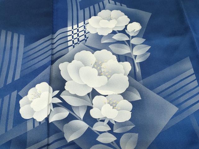 平和屋着物■訪問着 色紙枝花文 暈し染め 正絹 逸品 CABL3793ev