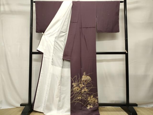 平和屋着物■豪華色留袖 駒刺繍 南天 群鶴花文 金銀彩 正絹 逸品 CABL3801ev
