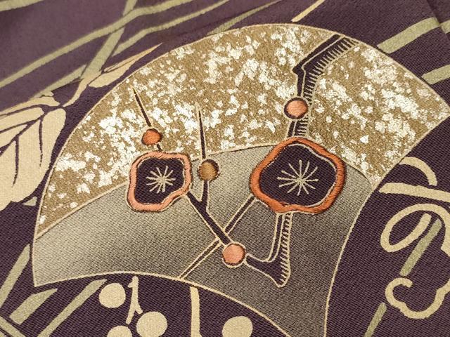 平和屋着物■豪華色留袖 駒刺繍 南天 群鶴花文 金銀彩 正絹 逸品 CABL3801ev