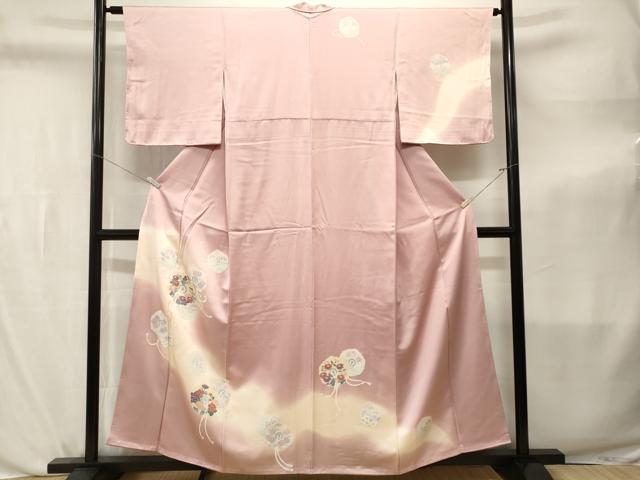 平和屋着物■訪問着 鏡裏花文 暈し染め 正絹 逸品 CABL3807ev