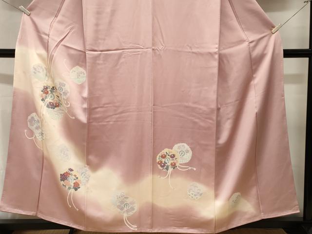 平和屋着物■訪問着 鏡裏花文 暈し染め 正絹 逸品 CABL3807ev