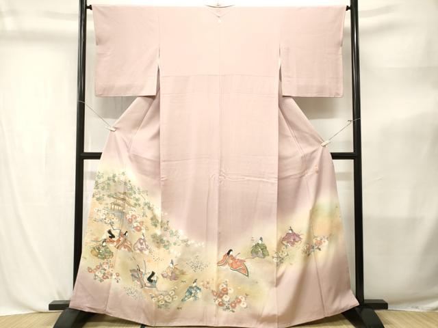 平和屋着物■豪華色留袖 作家物 寿光織 人物風景文 暈し染め 金糸 正絹 逸品 CABL3811ev