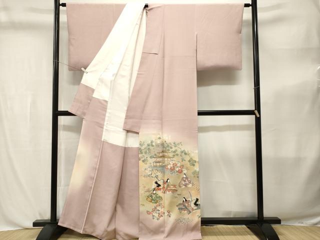 平和屋着物■豪華色留袖 作家物 寿光織 人物風景文 暈し染め 金糸 正絹 逸品 CABL3811ev