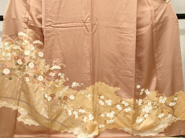平和屋着物■豪華色留袖 刺繍 枝花文 暈し染め 金彩 正絹 逸品 CABL3814ev