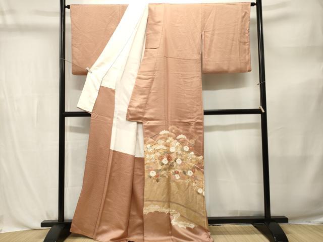 平和屋着物■豪華色留袖 刺繍 枝花文 暈し染め 金彩 正絹 逸品 CABL3814ev