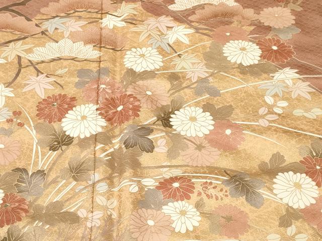 平和屋着物■豪華色留袖 刺繍 枝花文 暈し染め 金彩 正絹 逸品 CABL3814ev