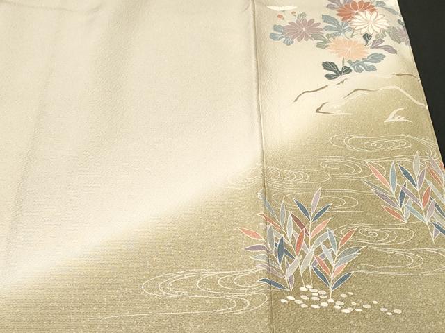 平和屋着物■豪華色留袖 流水宝尽し花文 暈し染め 金彩 鬼しぼ縮緬 正絹 逸品 CABL3816ev
