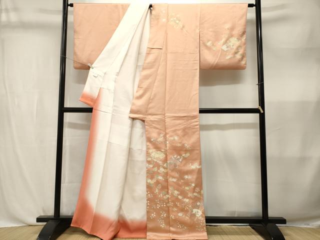 平和屋着物■訪問着 扇面枝花文 金彩 正絹 逸品 CABL3822ev