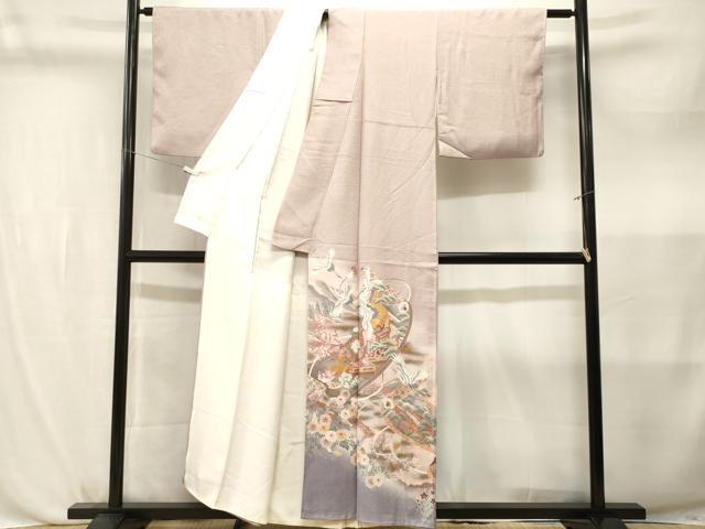 平和屋着物■豪華色留袖 蒔絵風家飛鶴文 暈し染め 正絹 逸品 CABL3826ev