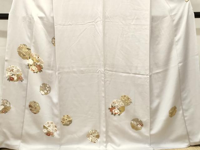 平和屋着物■訪問着 駒刺繍 雪輪重ね花唐草文 金彩 正絹 逸品 CABL3827ev