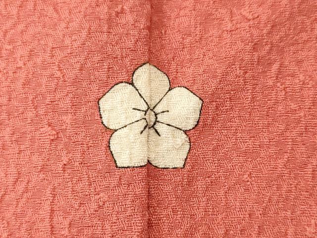 平和屋着物■上質な色無地 紋意匠 黄丹色 正絹 逸品 CABL3830ev
