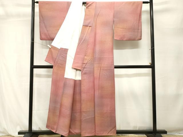 平和屋着物■上質な小紋 霞文 暈し染め 正絹 逸品 CABL3848ev