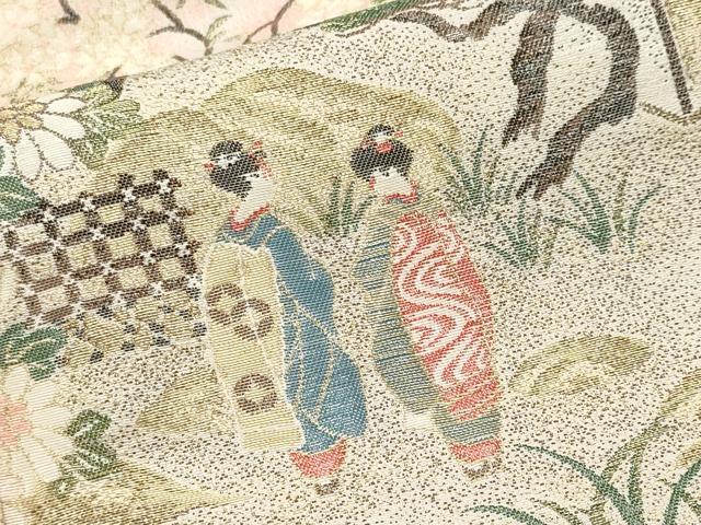 平和屋着物■色留訪問着 寿光織 祇園の舞 正絹 逸品 CABL3849ev