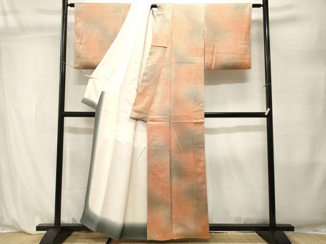 平和屋着物■上質な小紋 絞り 杢目霞文 暈し染め 正絹 逸品 CABL3851ev