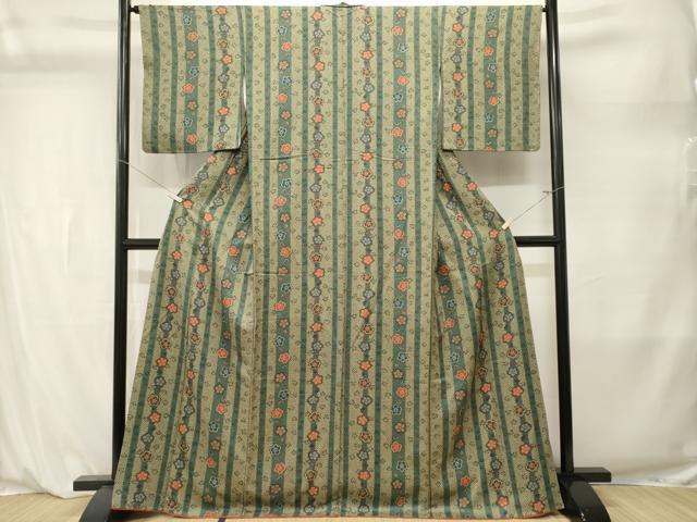平和屋着物■上質な小紋 鹿の子舞梅間道 正絹 逸品 CABL3881ev