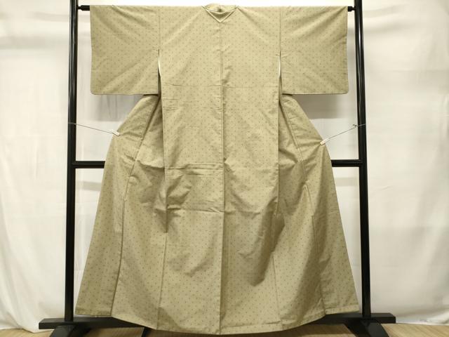 平和屋着物■上質な紬 十字絣文様 正絹 逸品 CABL3884ev