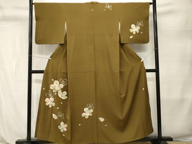 平和屋着物■訪問着 作家物 舞花文 金彩 正絹 逸品 CABL3895ev