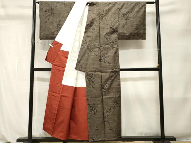 平和屋着物■本場大島紬 7マルキ 雲取り枝花文 正絹 逸品 CABL3898ev
